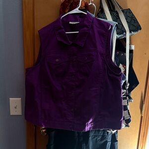 Purple Denim Vest